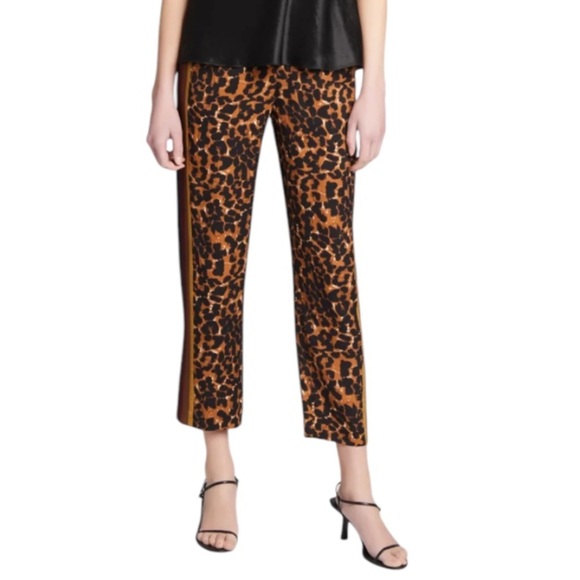 KOBI HALPERIN Women’s Aria Side-Stripe Animal-Print Cropped Pants - Picture 1 of 14